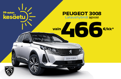 Peugeot 3008 ladattava hybridi! VAIN 466€/kk!