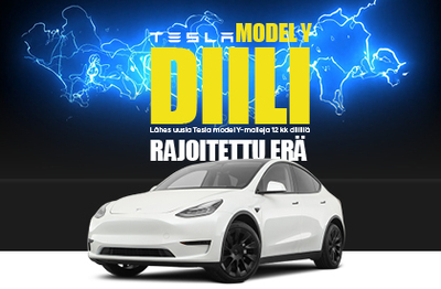 Tesla Model Y-DIILILLÄ vuodeksi alk. 699€/kk ilman sitoutumista!